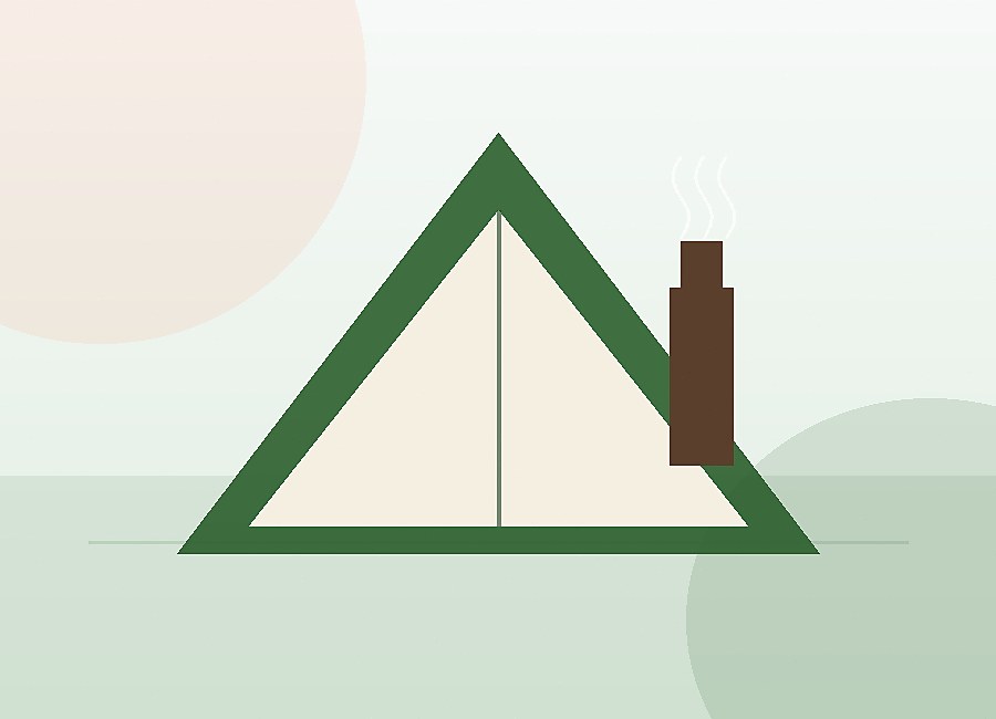Illustration de tente sauna portable pour usage extérieur